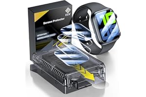 EGV 4 Pack for Apple Watch Series 11 Screen Protector 46mm [Auto Install Box] [0 Bubbles] HD Ultra-thin Soft TPU Film for 46mm Apple Watch Series 10 Screen Protector, Anti-Scratch Max Coverage