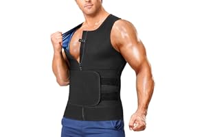 Junlan Sauna Suit for Men 2 in 1 Waist Trainer Sauna Shirt for Men Sweat Band for Stomach