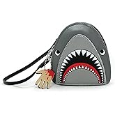 Scary Shark Wristlet with Chained Bloody Hand in Vinyl Material