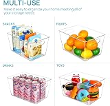 Vtopmart 6 Pack Clear Plastic Storage Boxes 11.2 x 7.5 x 6 in with Handles view 5