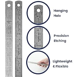 Pacific Arc 6 Inch Stainless Steel Ruler with