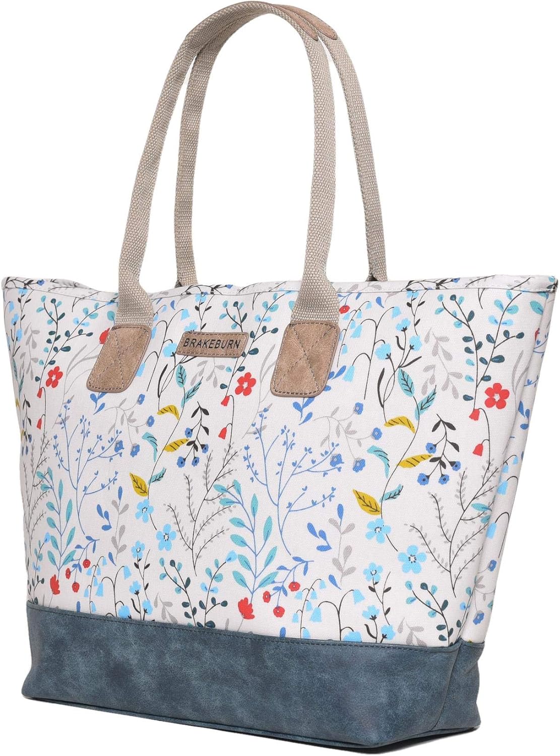 Brakeburn Meadow Print Ladies Tote Style Hand Bag Ecru Amazon.co.uk