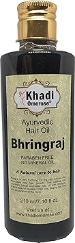 Khadi Bhringraj Ayurvedic Hair Oil, 210 Ml (without Mineral Oil)