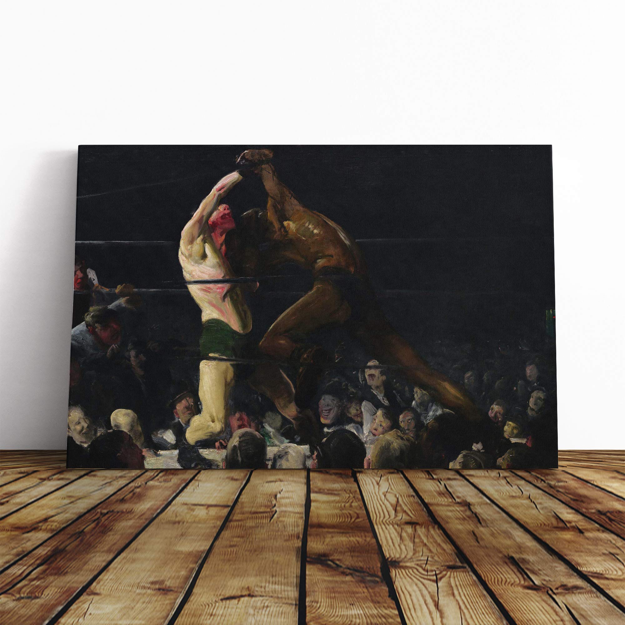 George Bellows Match Canvas Print | Gallery Wrapped 30mm Frame Wall Art | 20x14 inches | Ready to Hang | Contemporary Picture | Living Room Bedroom Lounge Office