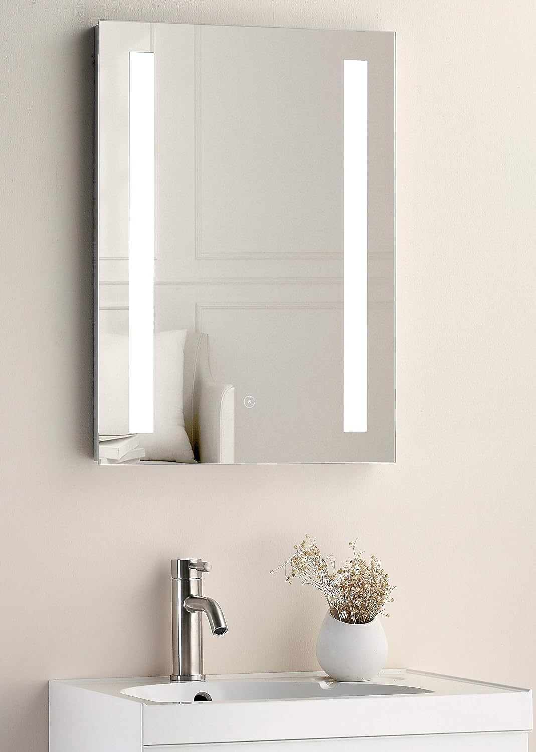 Keenware KBM-003 LED Bathroom Mirror with Demister & Shaver Socket; 700x500mm Silver - Image 4