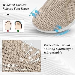 Comfortable Brown Womens Shoes Wide Toe Non Slip