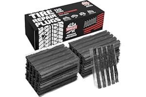 Vehiclex Flat Tire Repair Plugs 120pcs - Heavy Duty Refill Pack, Plug and Patch Kit for Emergency Repairs, Black