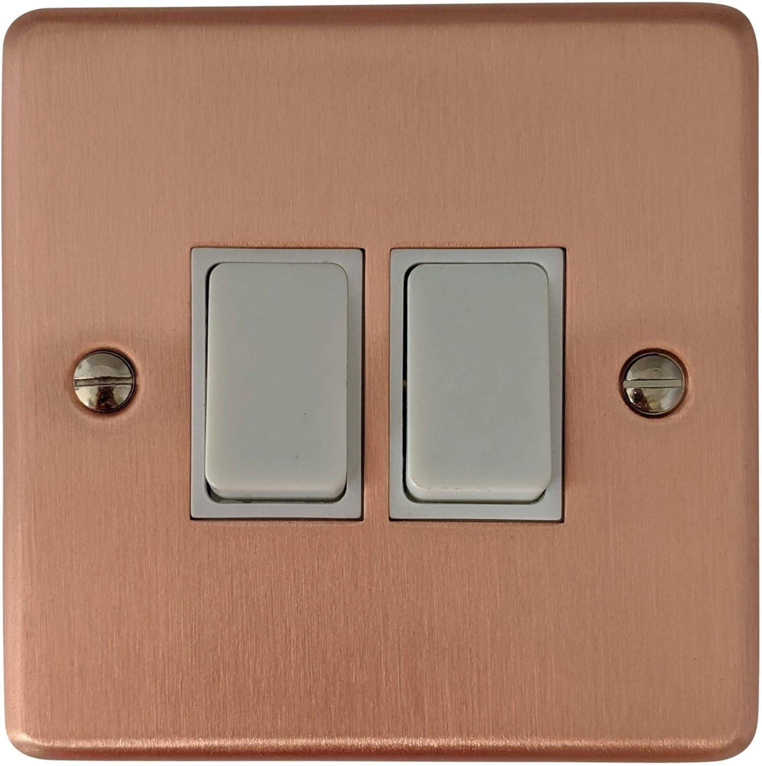 Rose Gold Light Switch (2 Gang/White Switch) CRG2W Amazon.co.uk DIY