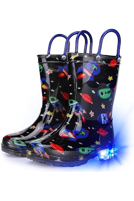 Botas De Agua Para Niñas Botas De Lluvia Con Luces Para Niñas