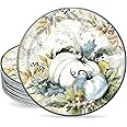 Amazon.com: AnyDesign 40Pcs Thanksgiving Fall Paper Plates 9 Inch Retro ...
