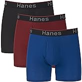 Hanes Men's Underwear Boxer Briefs 3-Pack, Total Support Pouch, Sexy Men's Underwear, Long or Short-Leg Boxer Briefs