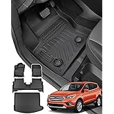 DrCarNow Floor Mats Cargo Liners for Ford Escape 2013 2014 2015 2016 2017 2018 2019 All Weather TPE Rubber Trunk Mat for Ford Escape 2013-2019 Accessories