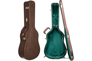 Crossrock Super Jumbo Acoustic Guitar Case for Gibson SJ-200 | Blossom Brown Finish, Reinforced Archtop, Security Lock, Hidden Storage – Designer Series(CRW530SBBQ)