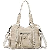 Angel Kiss Bag,Hobo Purses For Women Vintage Leather Large Satchel Tote Handbag Multi Pocket Shoulder Bag
