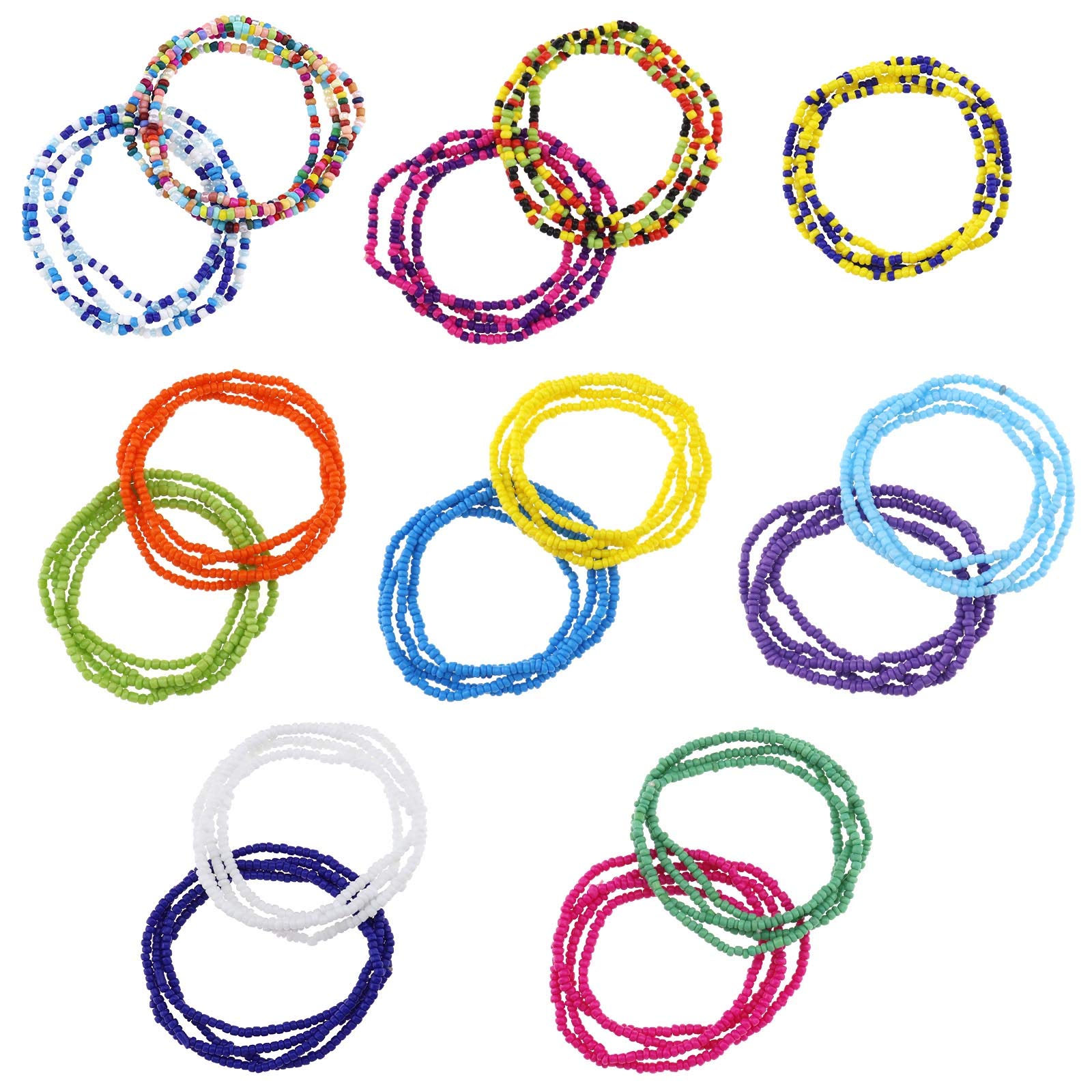 Create idea Multilayered Belly Chain Waist 15pcs Waist Bead Set Colorful Body Chain Belly Bead Summer Bikini Jewelry for Women GirlBody Beach Jewelry 15pcs Set for Girls