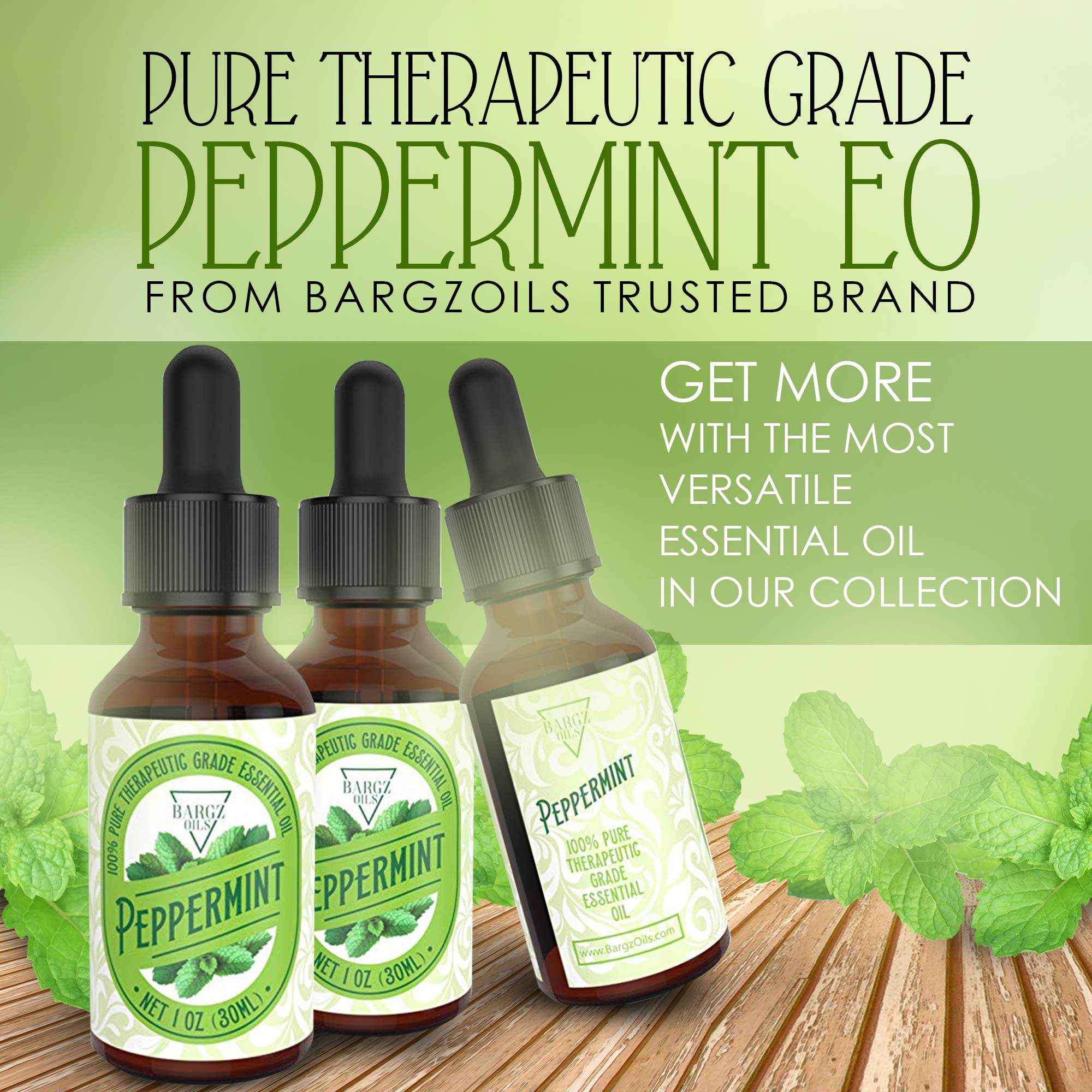 1oz Peppermint Essential Oil [RELAXING SCENT] - Glass Amber Bottle with DropperOrganic Pure Therapeutic French for Diffuser, Aromatherapy, Headache, Pain, Sleep-Perfect For Candles & Massage