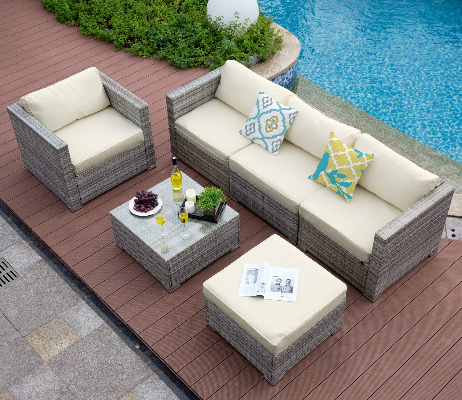 Tribesigns 6 Pcs Outdoor Furniture Secti Buy Online In Botswana At Desertcart