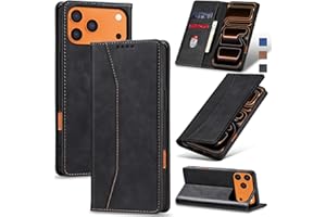 Jasonyu Flip Wallet Case for iPhone 17 Pro Max,Leather Magnetic Folio Cover with Card Holder,Kickstand - TPU Shockproof Durab
