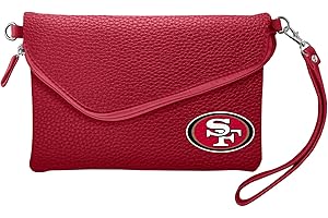 Littlearth NFL Pebble Fold Over Purse – Officially Licensed Trendy Game-Day Style