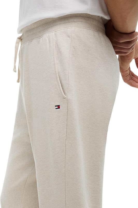 Uomo Pantaloni da Jogging Essential Terry Sweatpant in Cotone, Beige (Heathered Oatmilk), XL
