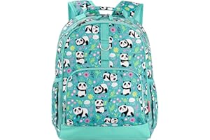 Choco Mocha Panda Backpack for Girls Preschool Backpack for Girls Pre Kindergarten Backpack for Kids 15 inch Backpack for Girls Pre K Daycare Bookbag 3-4 3-5 4-6 with Chest Strap Teal