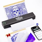 vretti P84 Tattoo Stencil Printer, Bluetooth, Wireless, Portable, Thermal | Tattoo Kit for Artists &amp; Beginners, Compatible with Tablet,IPad,Smartphone &amp; PC, 5 Pcs Transfer Paper