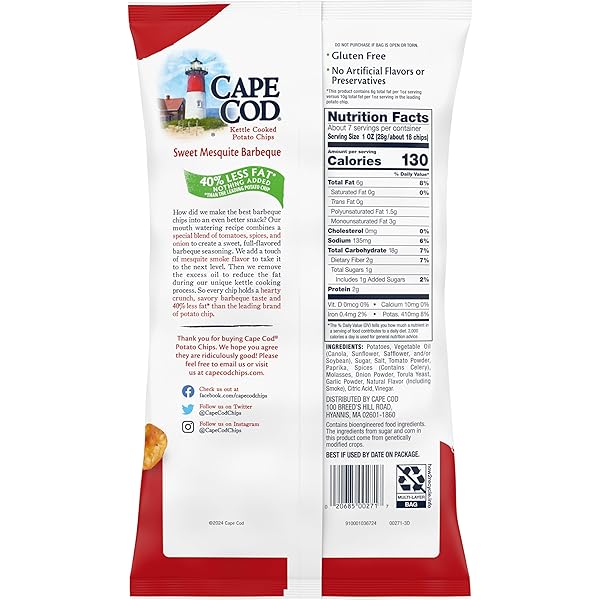 CAPE COD POTATO CHIPS, 7.5 OZ