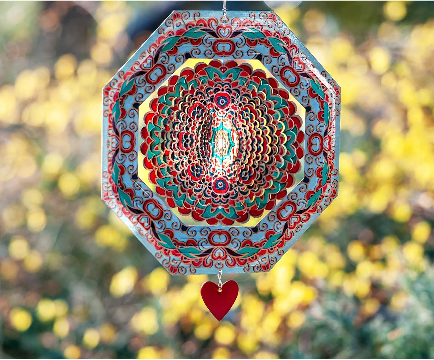 Download Patio Lawn Garden 3d Stainless Steel Laser Cut Metal Art Geometric Pattern Indoor Outdoor Decor Steadydoggie Wind Spinner Mandala Mystique 12 Inches Hanging Wind Spinner Kinetic Yard Art Decorations Garden Sculptures