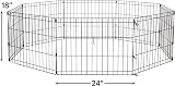 New World Folding Metal Dog Exercise Pen 1.5 m Play Space 46 cm Tall Black view 4