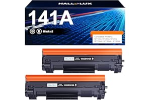 HALLOLUX MFP M110w 141A Toner Cartridge W1410A Compatible Replacement for HP 141A Black Laserjet Toner Cartridge 141X for Laserjet M140w M110w MFP M139w Printer Ink (2 Black, No Chip)