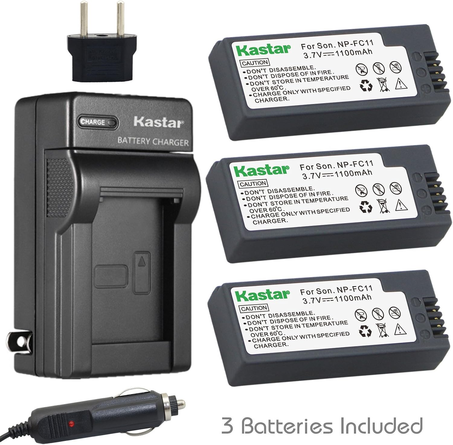 Kastar Battery Charger For Sony NP-FC10 NP-FC11 – Fits Cyber-shot DSC-P8 – 1100mAh Li-Ion