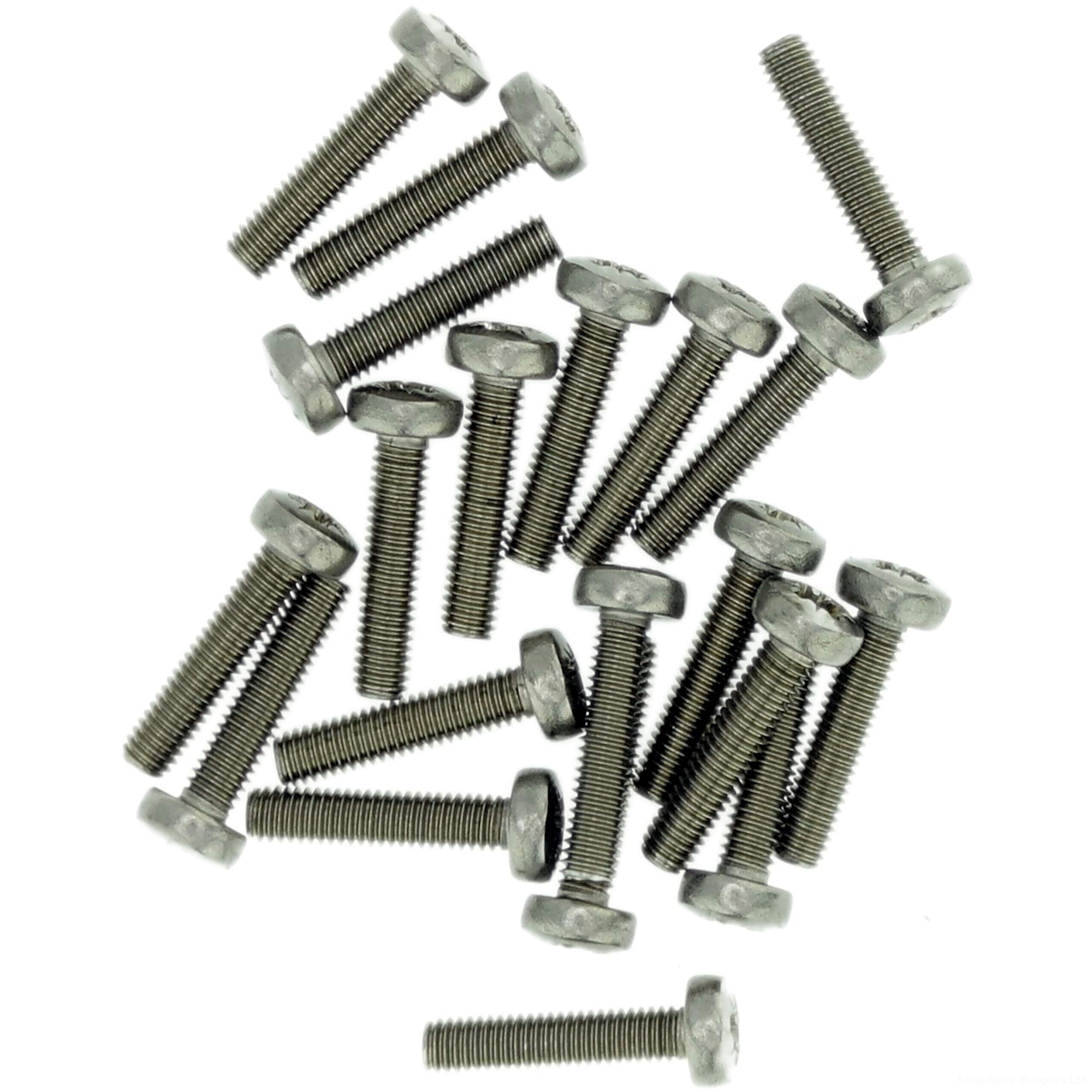 M1.6 (1.6mm x 6mm) Pozi Pan Machine Screw (Bolt) - Stainless Steel (A2) (Pack of 20)