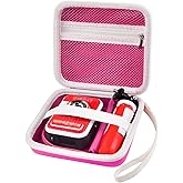 Kid Toy Camera Case for VTech Kidizoom Creator Cam Video Camera, Hard Travel Carrying Storage with Accessories Pocket - Pink