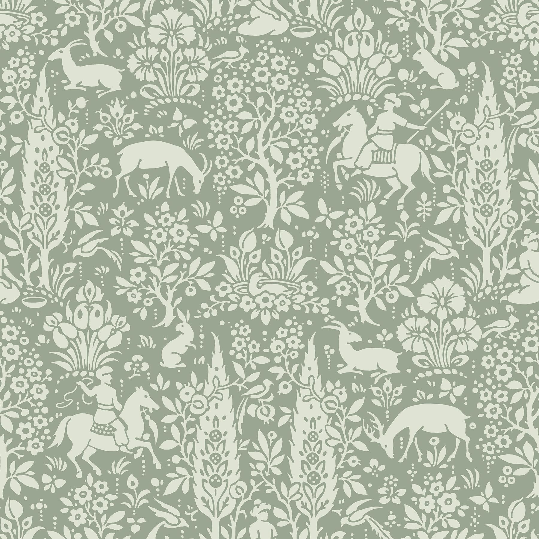 CROWN Wallcoverings Woodland Wallpaper Green M1167 Full Roll