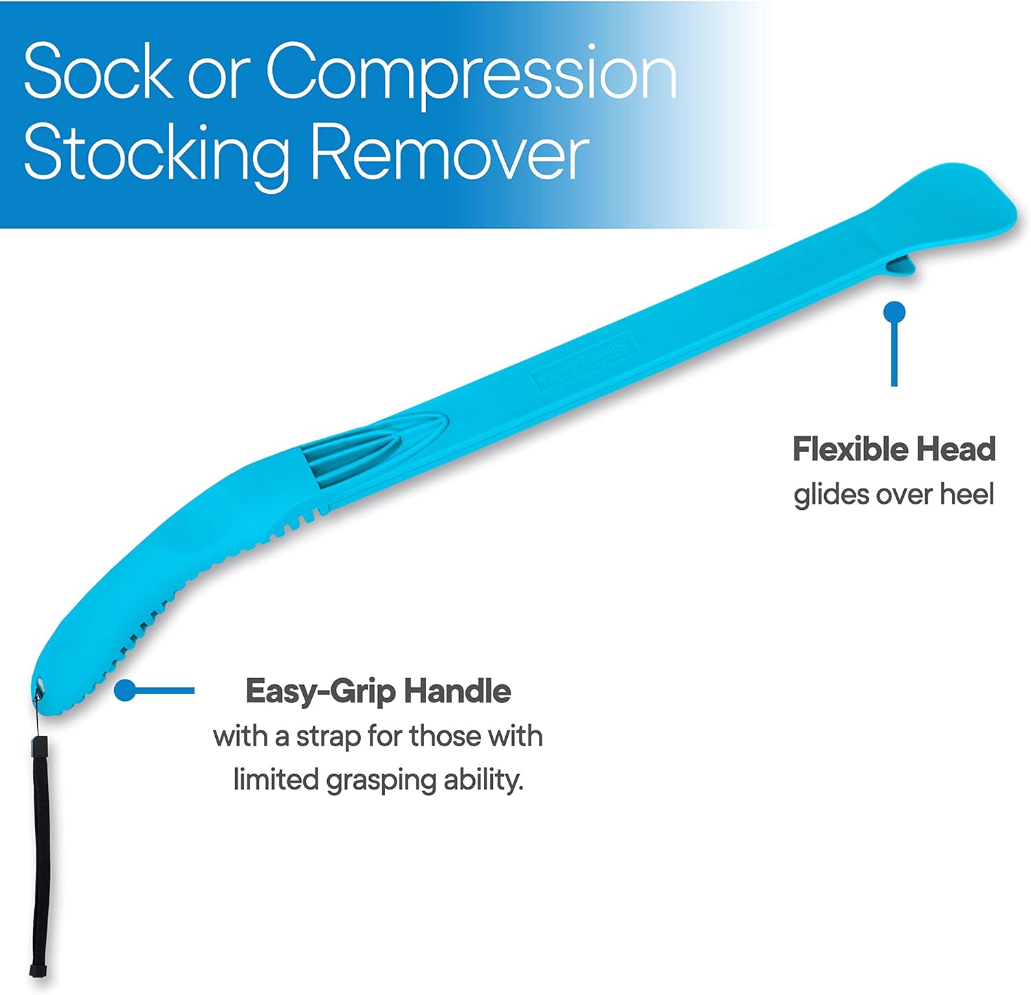 RMS Sock Aid Kit - Easy On Easy Off Device for Putting On Socks and Removing Socks or Stockings for Men and Women with Limited Mobility (Blue): Health & Personal Care