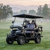 GIYI 4-Seater Electric Golf Cart with 5KW Motor 20 MPH Top Speed 44 Mile Long Range 60V, Advanced Suspension, Rear &amp; Front Storage, IPS Display, Quick Charging for Recreational, Park, Hotel Shuttle