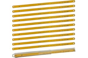 FOXBC 12-inch Hacksaw Blade 24 TPI, 10-Pack (High Carbon Steel)