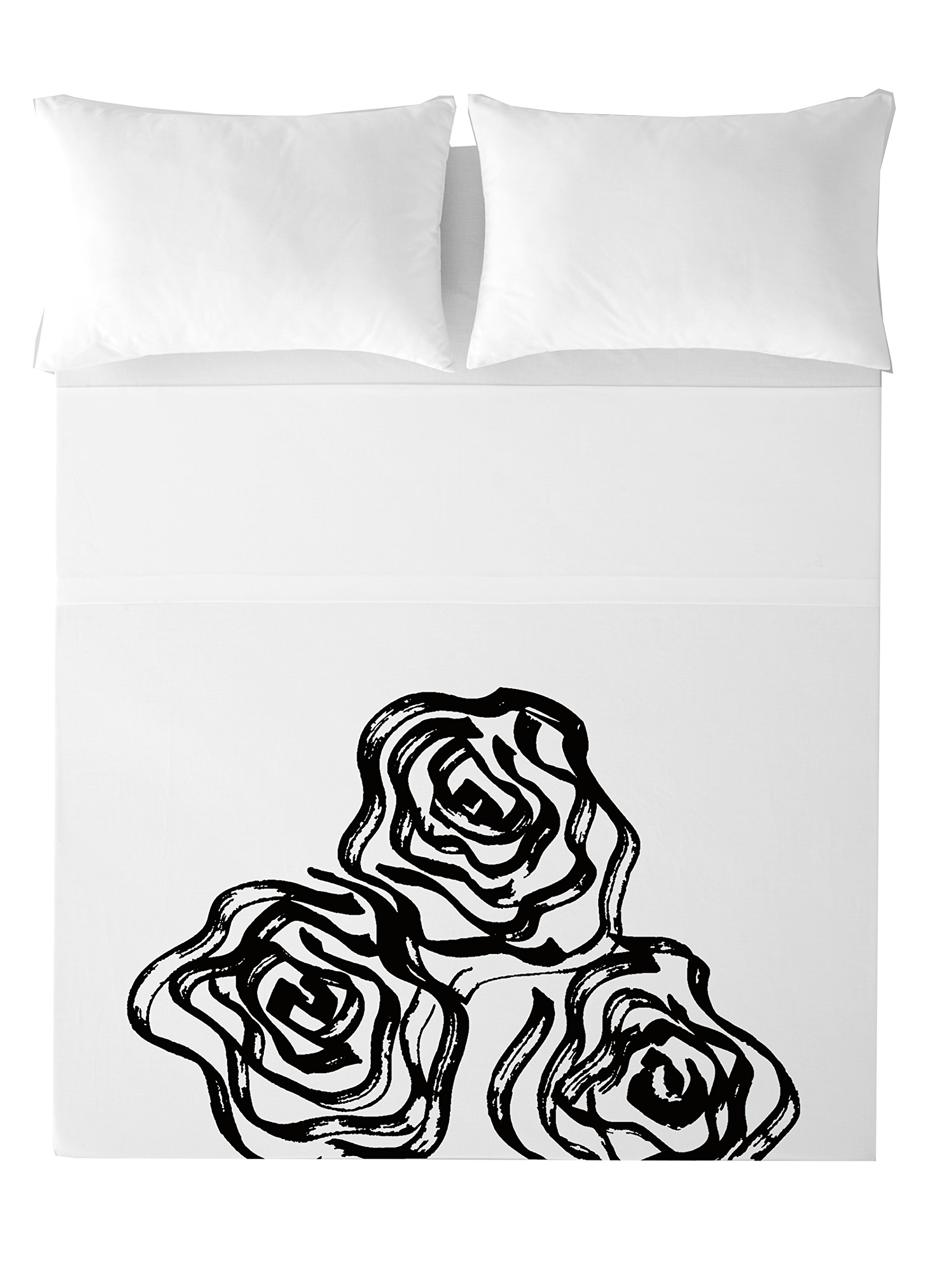 Devota & Lomba Roses Bed Sheet Set, Cotton, Multicoloured, 270 x 160 cm