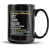 MMO Mug - Legendary Coffee Mug Level 110 - Large Ceramic Black Coffee Mug 15oz - Gaming, Gamer Cup
