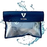 VITAL Waterproof Wallet for Swimming - Small Waterproof Key Holder Pouch - Submersible, Floating, Rain & Water Proof Surfing Car Key Fob Case Dry Bag with Wrist Ankle Strap