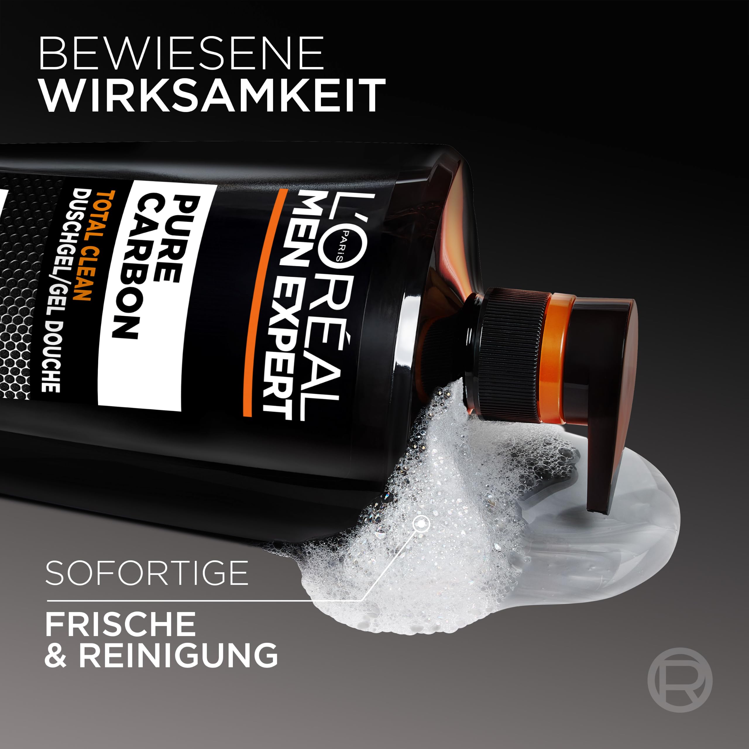 L'Oréal Men Expert XXXL 5in1 Duschgel und Shampoo für Männer, Duschbad zur Reinigung von Körper, Haar und Gesicht, Herren Körperpflege für langanhaltende Frische mit Karbon, Pure Carbon, 1 x 1000 ml 4