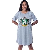 Harry Potter Womens' Hogwarts All Houses Wizarding World Nightgown Sleep Pajama Shirt