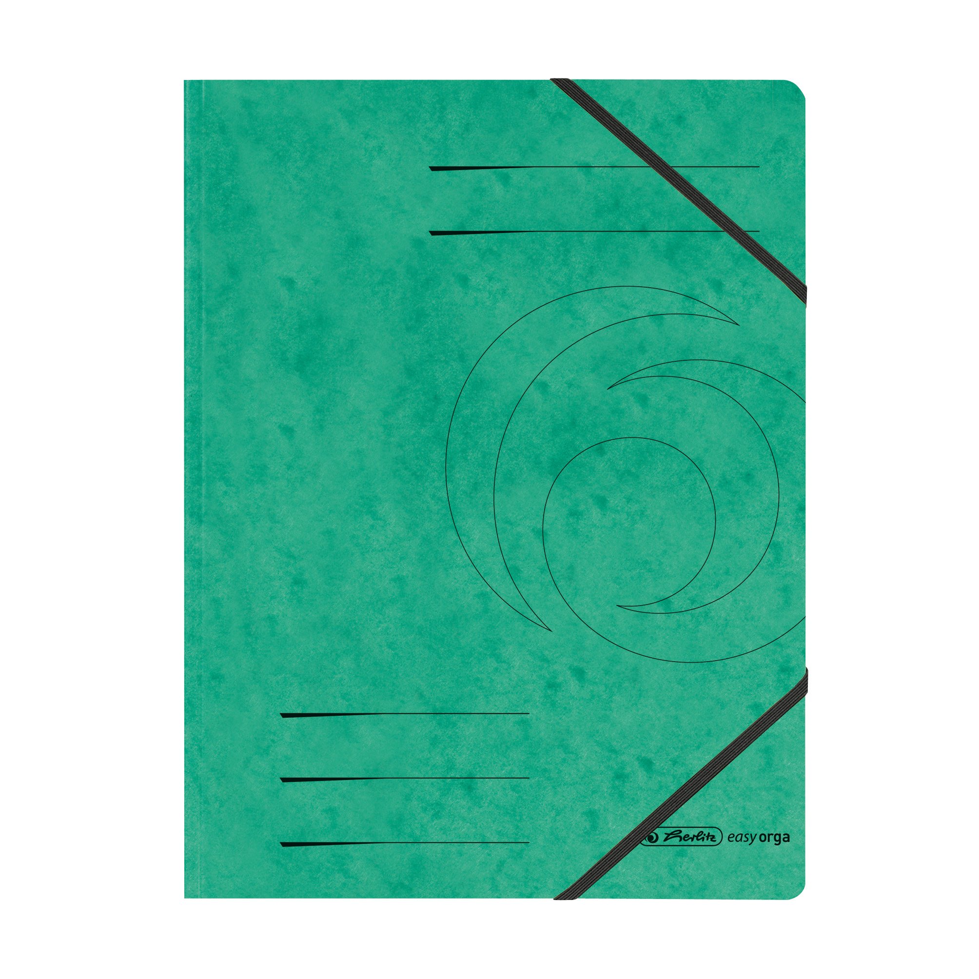 Herlitz Colorspan A4 Elastic Folder - Green (5 Pieces)