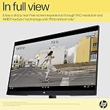 HP 27 inch FHD IPS Monitor 75Hz AMD FreeSync HDMI DisplayPort VGA V27ie G5 Black view 4