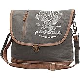 Myra Bag Western Purses for Women - Canvas Womens Western Purse with Genuine Leather Detailing and American Vintage Design