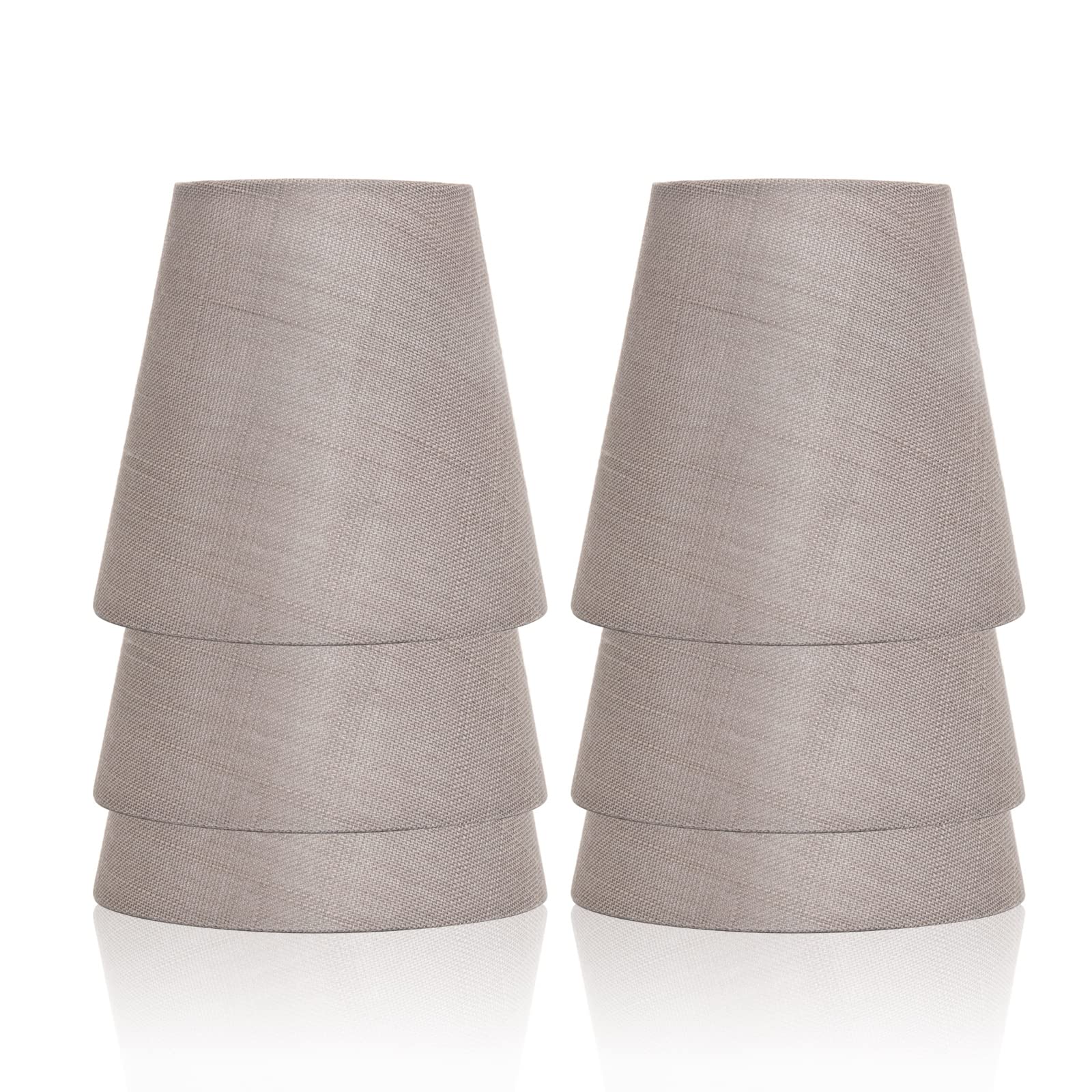 Fuloon Set of 6 LampShades for Candle Crystal Chandelier Wall Lamp Droplight Fabric Lamp Shade