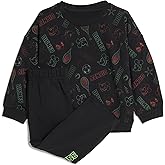 adidas Unisex-Baby Disney Mickey Mouse Joggers Set, Black/Impact Orange/Lime Burst, 9 Months