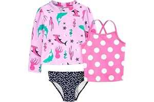 Simple Joys by Carter's Baby-Girls 3-Piece Assorted Rashguard Sets