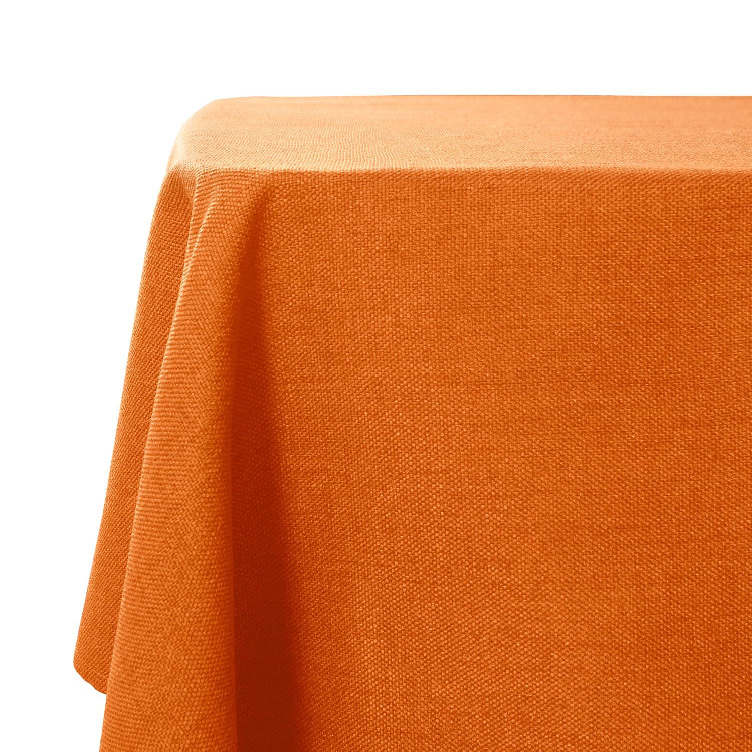 WAITER TREE Table Cloth 140x180 cm Rectangular Wipe Clean Table Cover, Burnt Orange Faux Linen Wipeable Waterproof Tablecloth for Outdoor Picnic Dining Kitchen Party - Pumpkin