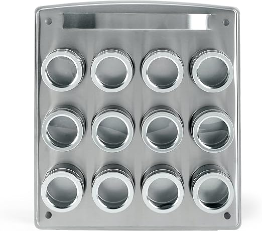 Amazon Com Kamenstein Magnetic 12 Tin Spice Rack With Free Spice
